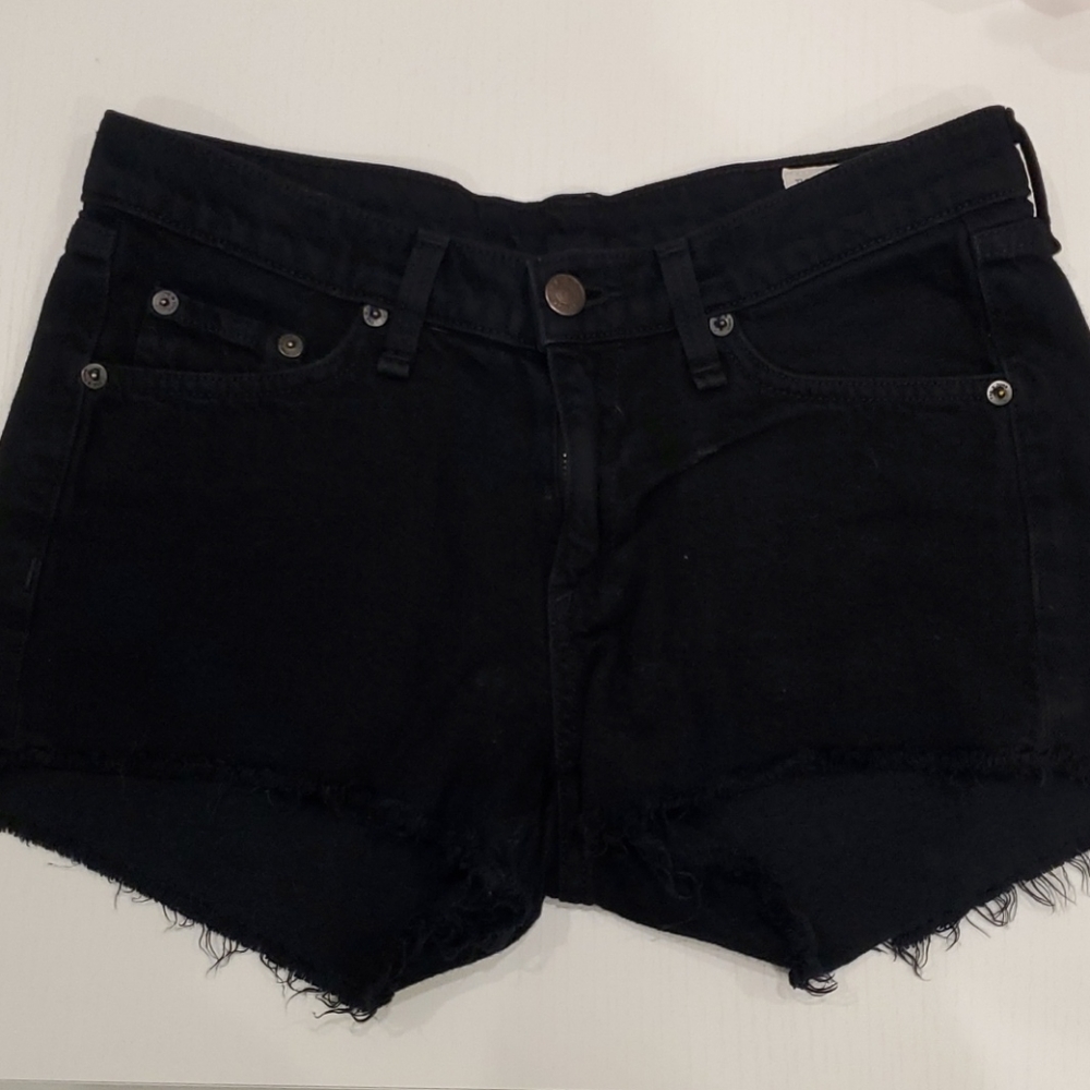 Rag and bone denim black shorts